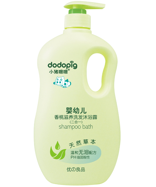小豬嚕嚕嬰幼兒香桃滋養(yǎng)洗發(fā)沐浴露（二合一）800ml