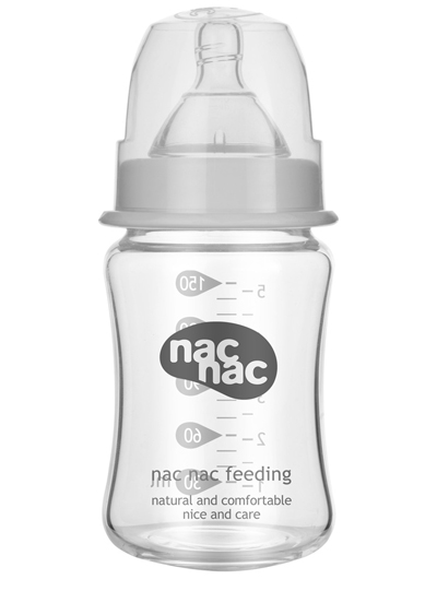 寶貝可愛(ài)嬰兒寬口玻璃奶瓶150ML
