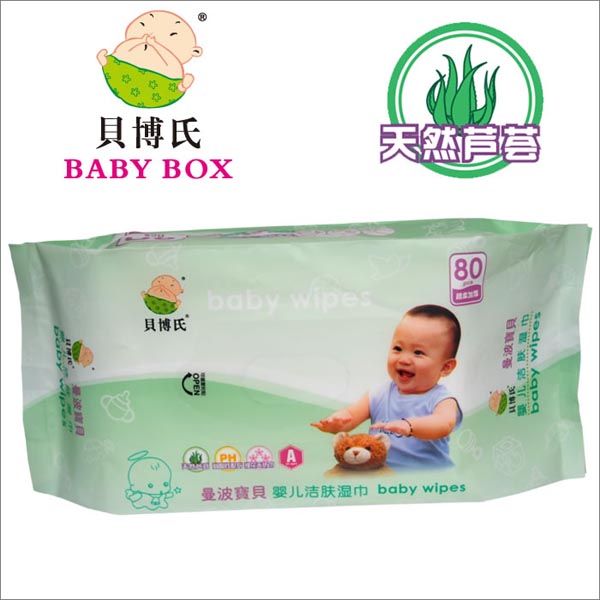 貝博氏蘆薈保濕潔膚濕巾80片