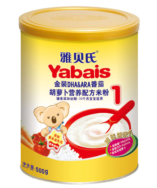 雅貝氏胡蘿卜營(yíng)養(yǎng)配方米粉1段