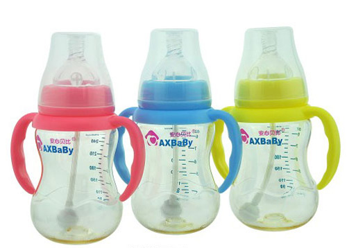 安心貝比雙柄寬口自動(dòng)吸管葫蘆奶瓶260ml