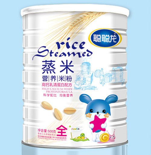 聰聰龍高鈣乳清蛋白配方蒸米營養(yǎng)米粉全段聽裝