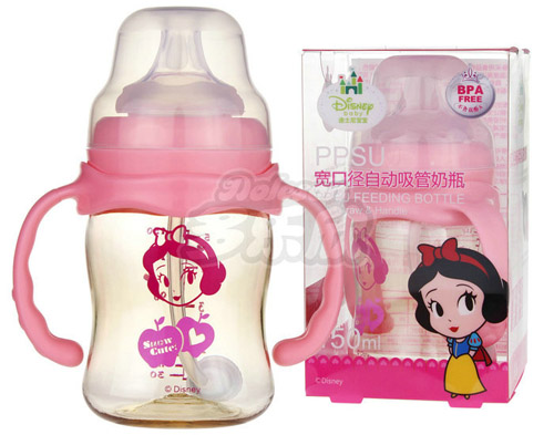迪士尼寶寶寬口徑手柄吸管PPSU奶瓶（小號）150ml