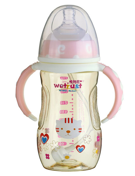 惟特思粉紅寬口PPSU奶瓶雙色系列(280ml)