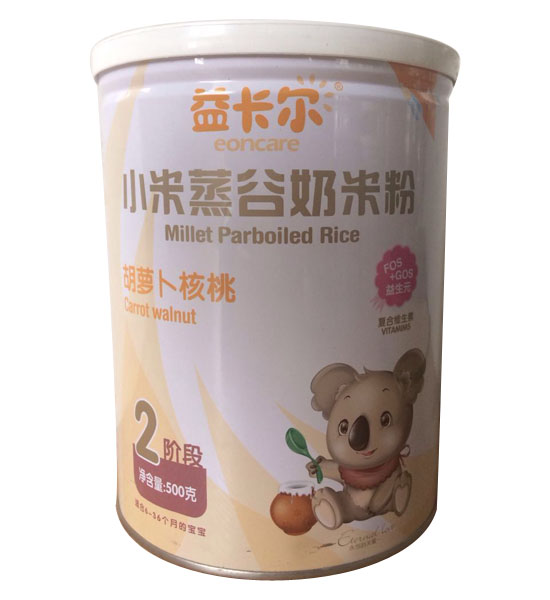 益卡爾胡蘿卜核桃小米蒸谷奶米粉