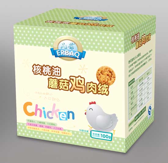  兒葆核桃油蘑菇雞肉絨