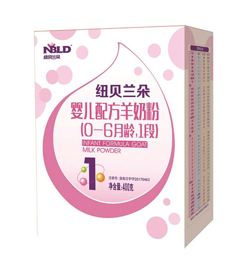     紐貝蘭朵嬰兒配方羊奶粉盒裝400克1段