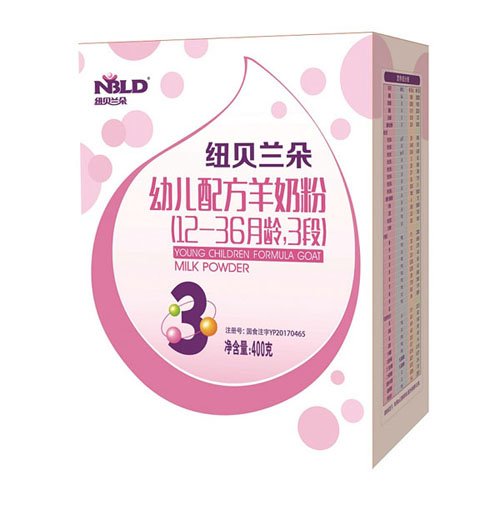      紐貝蘭朵幼兒配方羊奶粉盒裝400克3段
