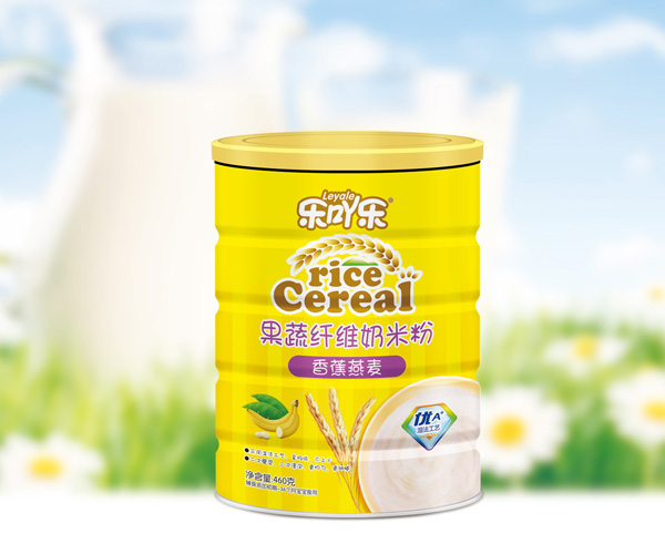  樂吖樂果蔬纖維奶米粉香蕉燕麥罐裝
