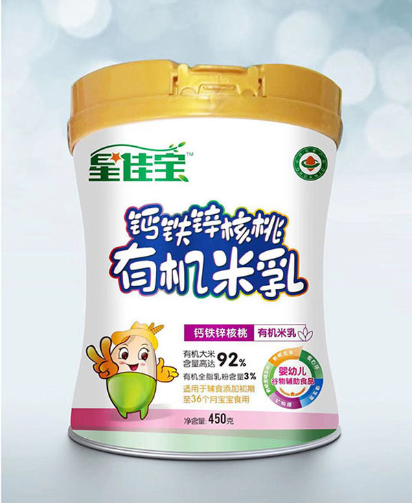  星佳寶鈣鐵鋅核桃有機(jī)米乳