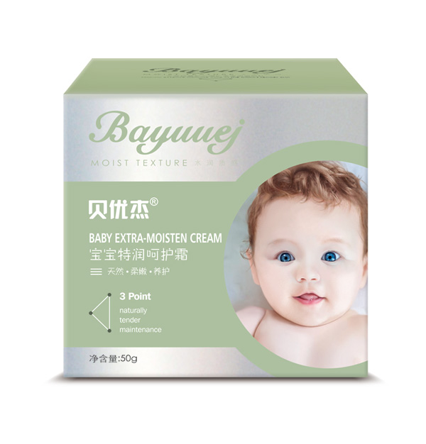 貝優(yōu)杰寶寶特潤呵護霜50g盒子