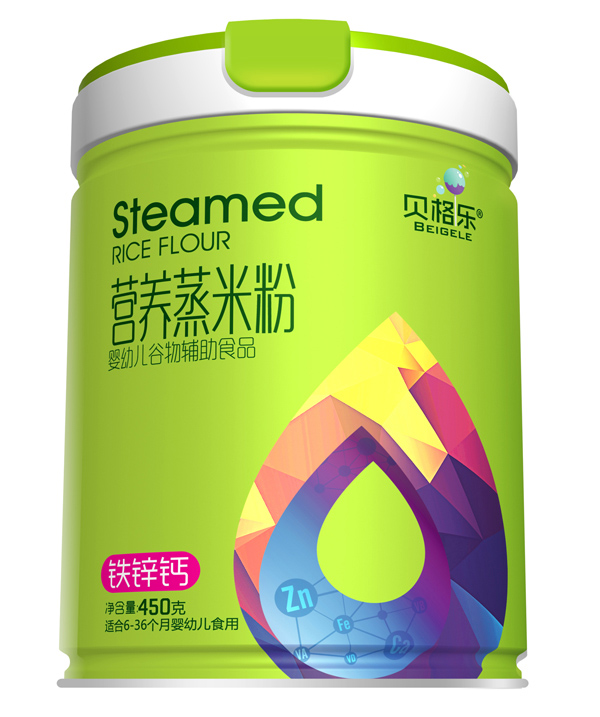 貝格樂營(yíng)養(yǎng)蒸米粉-鐵鋅鈣 聽裝