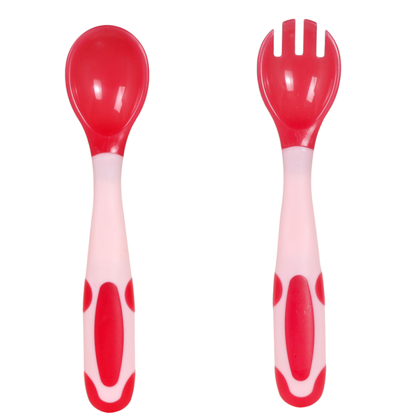 有貝嬰幼兒刀叉組合 紅色