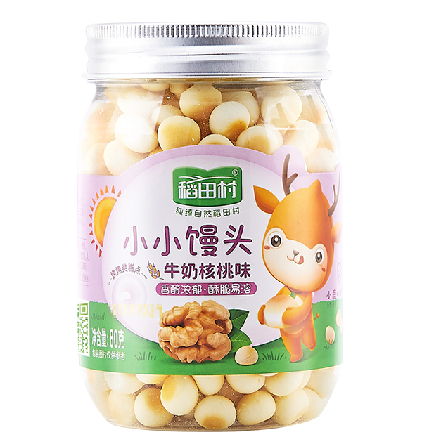   稻田村小小饅頭-牛奶核桃味