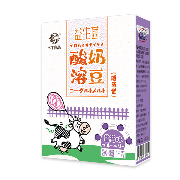  本丁益生菌酸奶溶豆藍莓味