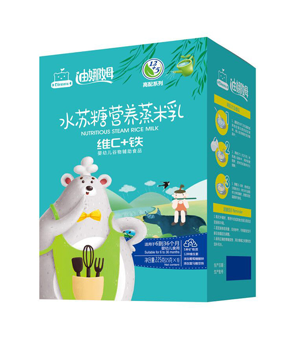 迪娜姆水蘇糖營(yíng)養(yǎng)蒸米乳盒裝 維C+鐵