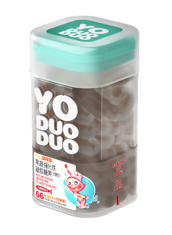    YODUODUO葆貝益多多果蔬強化鐵凝膠糖果（無糖型）