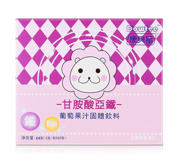 康貝星甘胺酸亞鐵葡萄果汁固體飲料64克.jpg