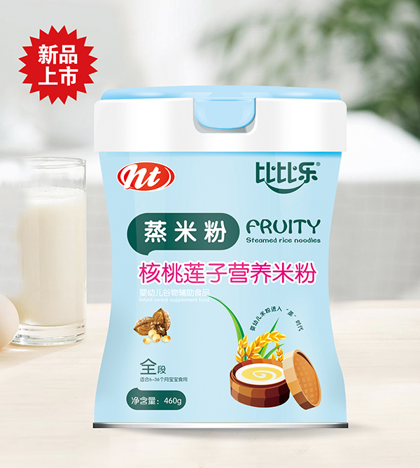  比比樂(lè)核桃蓮子果味蒸米粉  聽(tīng)裝