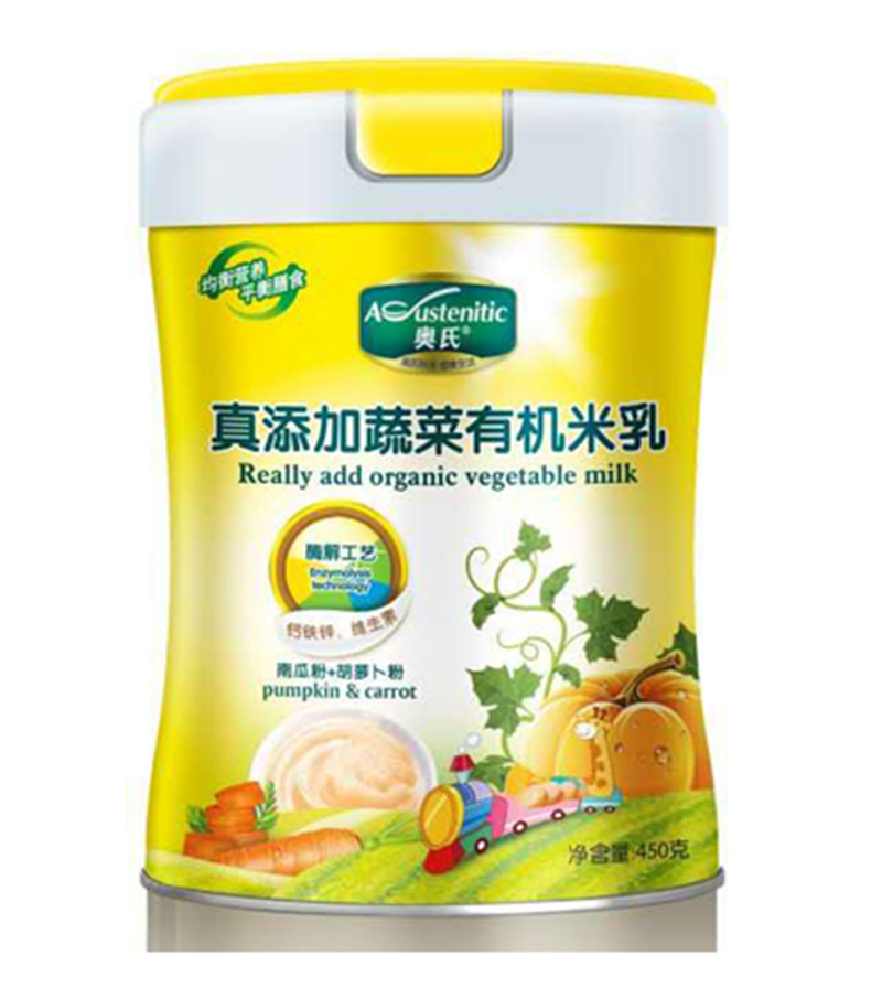 奧氏真添加蔬菜有機(jī)米乳 南瓜粉+胡蘿卜粉 450克.jpg