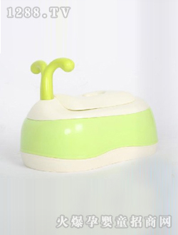 綠白兒童坐便器