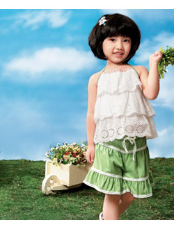 欣琪兒10夏裝綠短裙