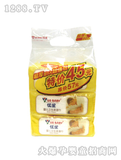 優(yōu)生嬰兒衛(wèi)生柔濕巾80抽