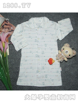 美因?qū)毞I(lǐng)開(kāi)胸睡袍藍(lán)圖
