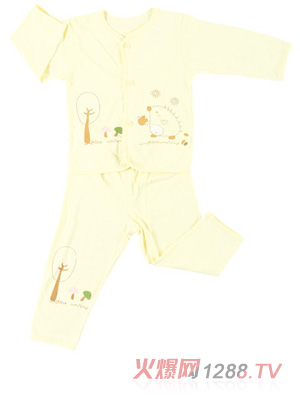 康貝坊黃色卡通內(nèi)衣套裝