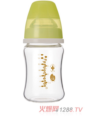 彩色熊貓寬口晶鉆葫蘆奶瓶150ML1