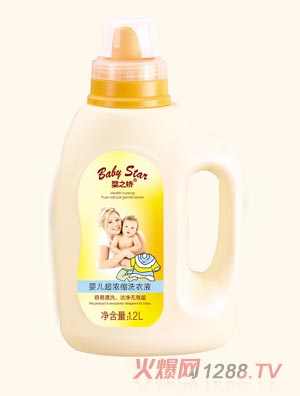 嬰之?huà)蓩雰撼瑵饪s洗衣液1.2L