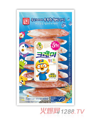 韓星啵樂(lè)樂(lè)蟹味棒72g