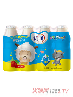 優(yōu)潤草莓味乳酸菌飲品 160ml組裝