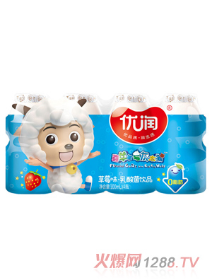 優(yōu)潤草莓味乳酸菌飲品 100ml組裝