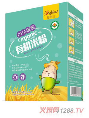 聰俐寶DHA核桃有機米粉 盒裝