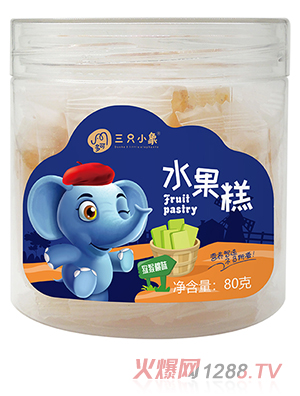 多可三只小象水果糕 獼猴桃味