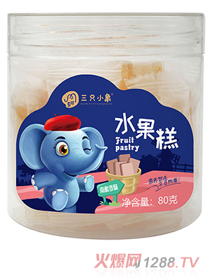 多可三只小象水果糕 南酸棗味