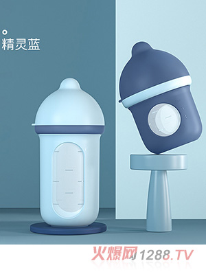 KUB可優(yōu)比硅膠奶瓶 精靈藍(lán)
