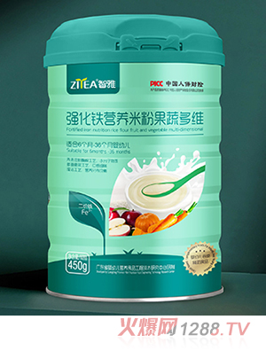 智雅強(qiáng)化鐵營養(yǎng)米粉果蔬多維 罐裝