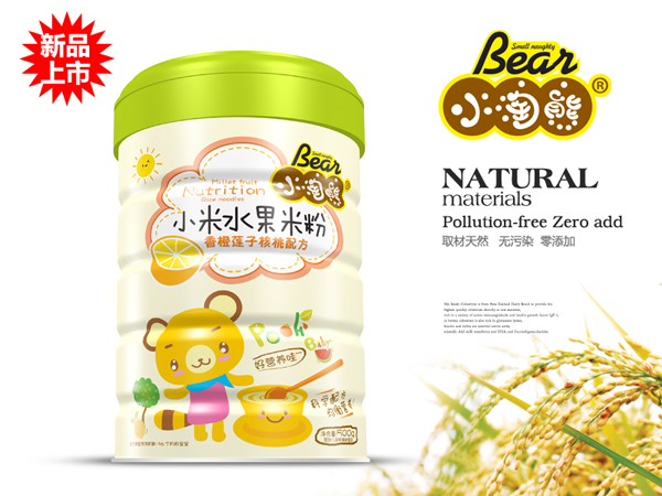   小淘熊香橙蓮子核桃小米水果米粉a