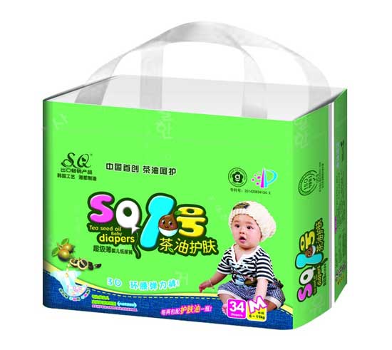  SQ1號茶油護(hù)膚嬰兒紙尿褲M碼