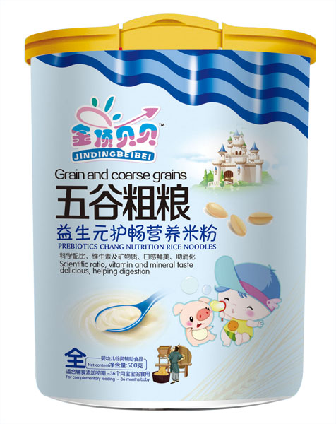 金頂貝貝益生元護暢五谷粗糧米粉聽裝